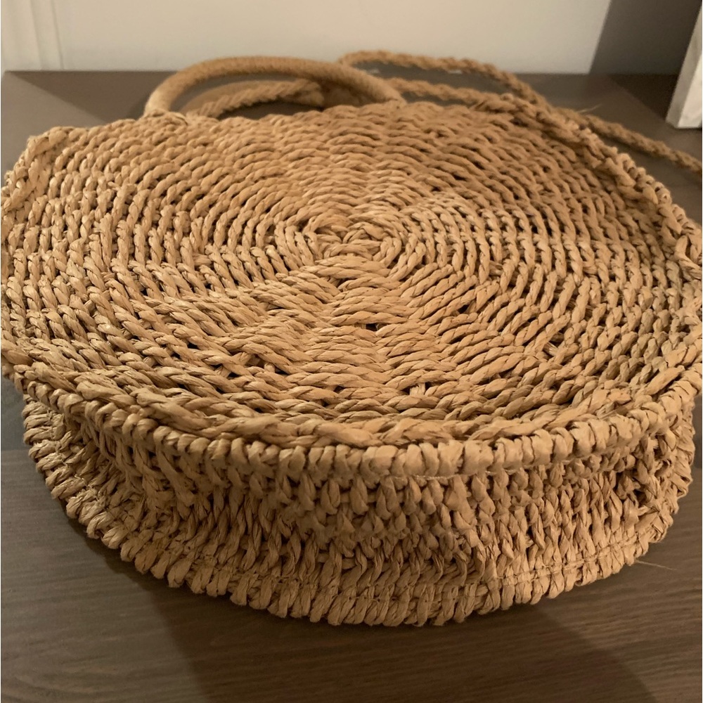 Straw rattan round bag - Picture 2 of 6